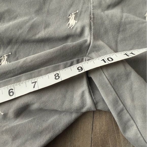 Vtg Polo Ralph Lauren polo pony embroidered print Prospect shorts grey size 31 - Picture 3 of 7
